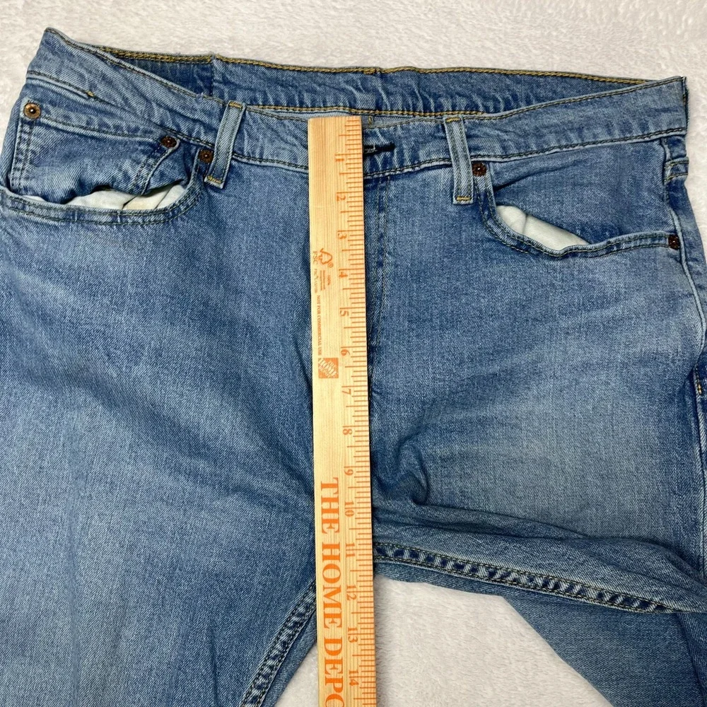 Levi's 512 Straight Jeans Men's Blue Denim Pockets Classic Zip Fly 34X30 - Flaws
